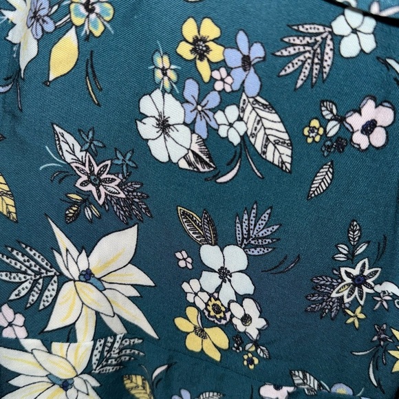 Mossimo Supply Co. Teal and Floral Side Zip & Wrap Sundress, Sz XXL - Picture 3 of 7